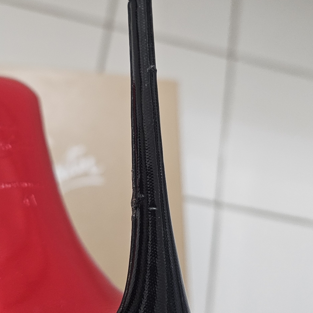 Authentic Christian Louboutin Black Patent Harler 100 Ankle Strap Pumps Sz 41 - Picture 14 of 16